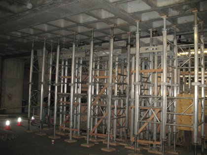 Shoring and repairs of parking structure